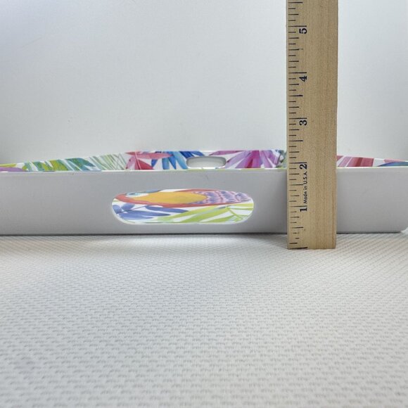 Tropical Toucan Print BPA-Free Plastic Serving Tray With Handles 18.5"x13.5" - Picture 8 of 8